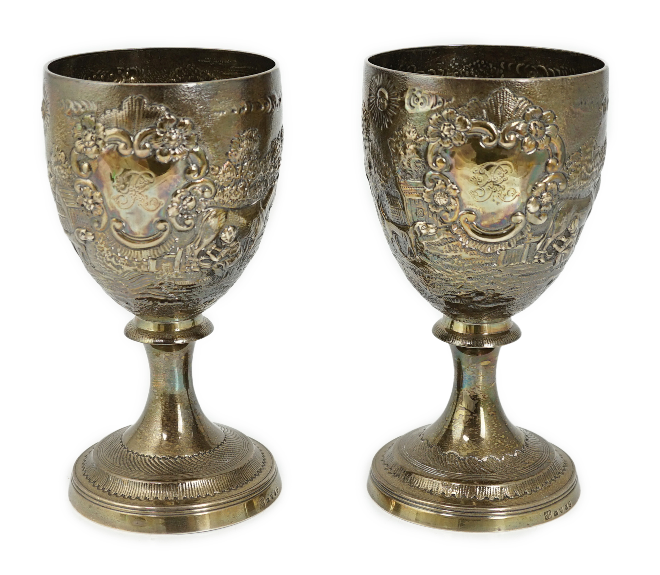 A pair of George III silver goblets, by Robert & Samuel Hennel